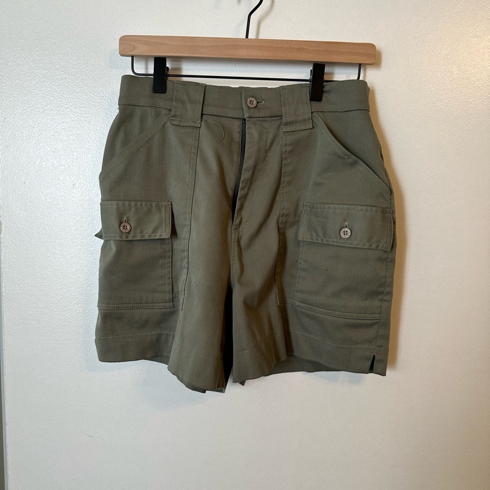 Vintage Army Green Cargo Shorts